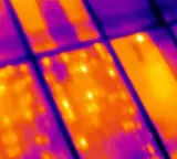 Wärmebild eines Solarmoduls