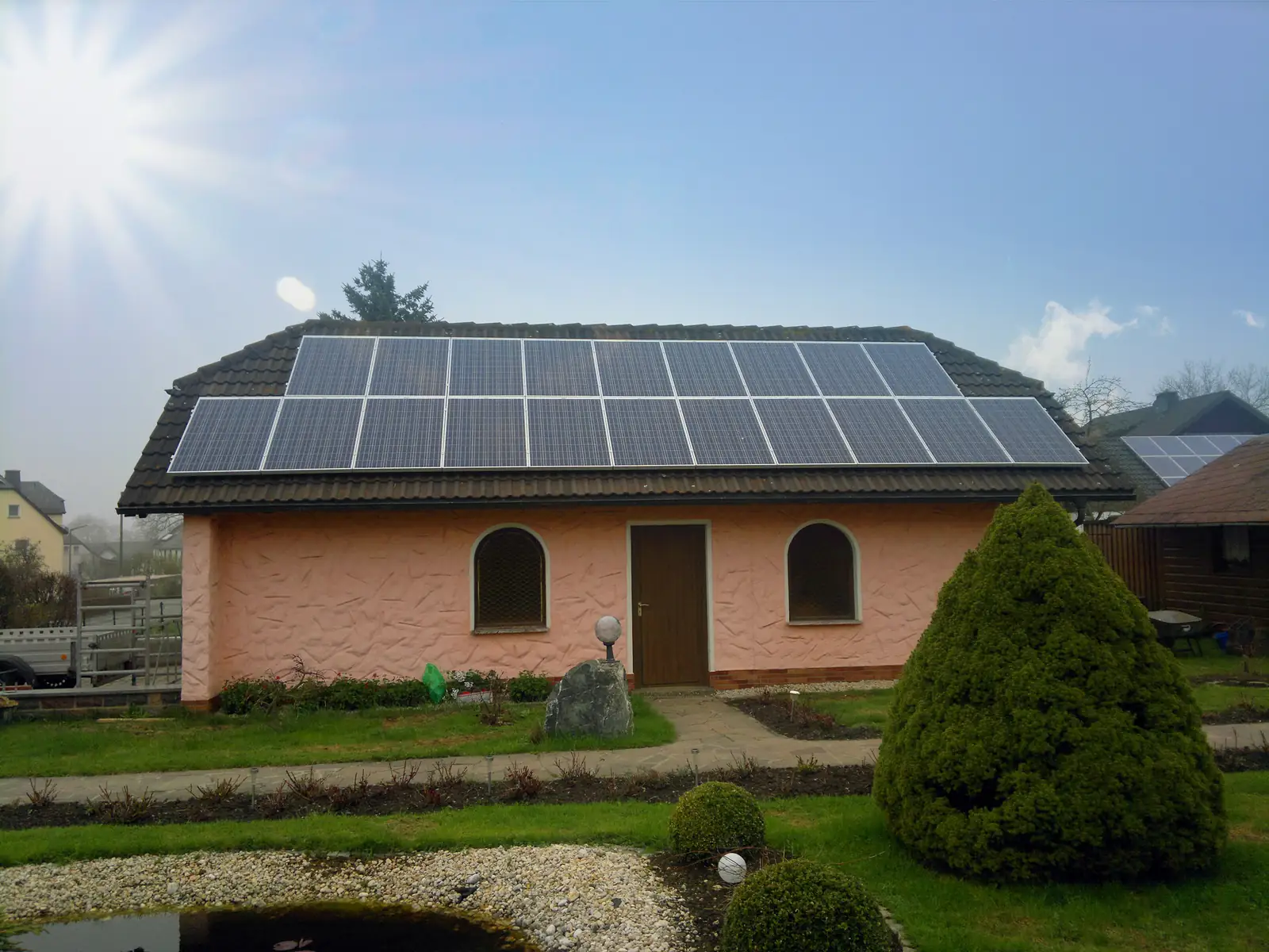 Photovoltaikanlage auf einem Bungalow
